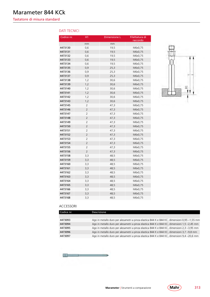 Mahr - catalogo principale NR.: 20513 - Seite 317