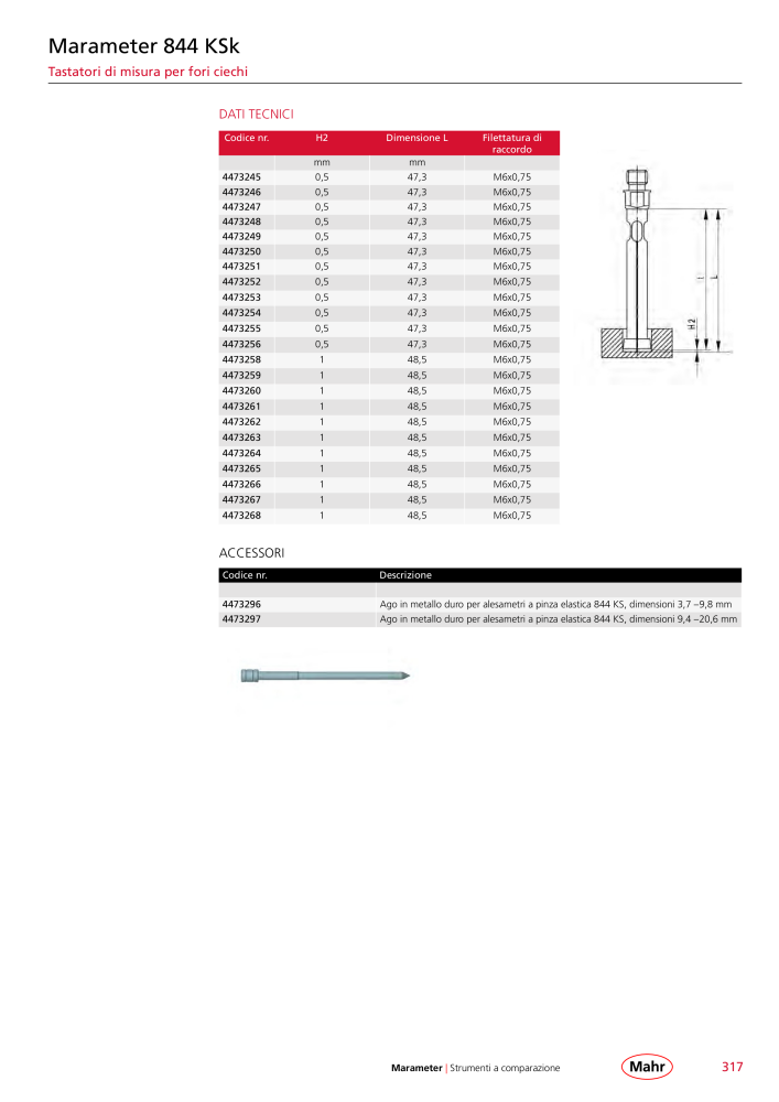 Mahr - catalogo principale NR.: 20513 - Seite 321