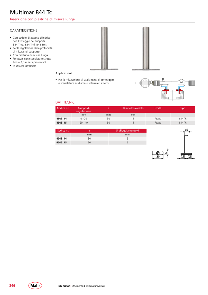 Mahr - catalogo principale Nb. : 20513 - Page 350