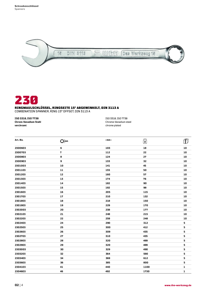 General catalog WGB tools 2019 Nº: 20517 - Página 106