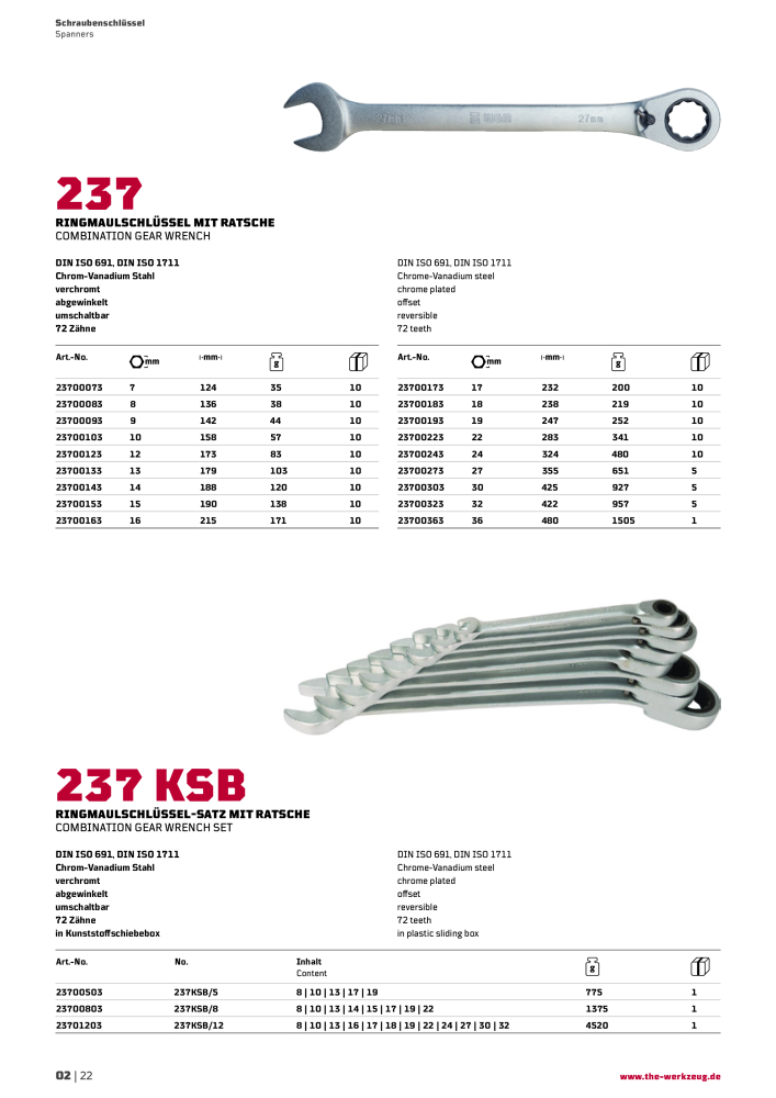 General catalog WGB tools 2019 Nb. : 20517 - Page 124