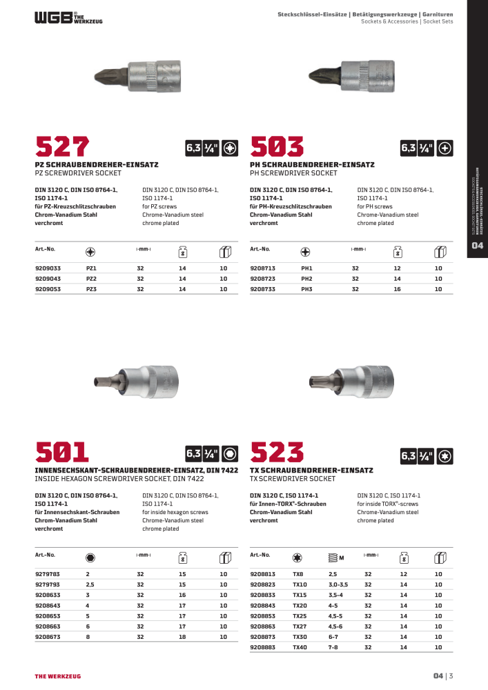 General catalog WGB tools 2019 NO.: 20517 - Page 155