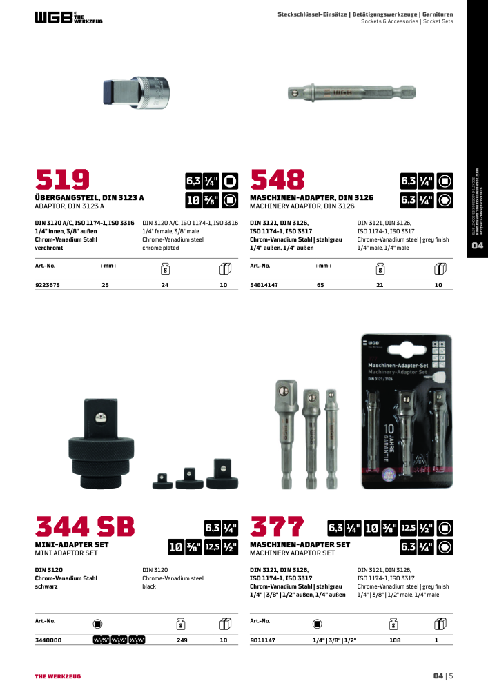 General catalog WGB tools 2019 NO.: 20517 - Page 157