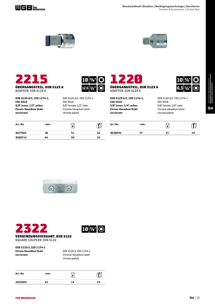 General catalog WGB tools 2019 NR.: 20517 - Side 165