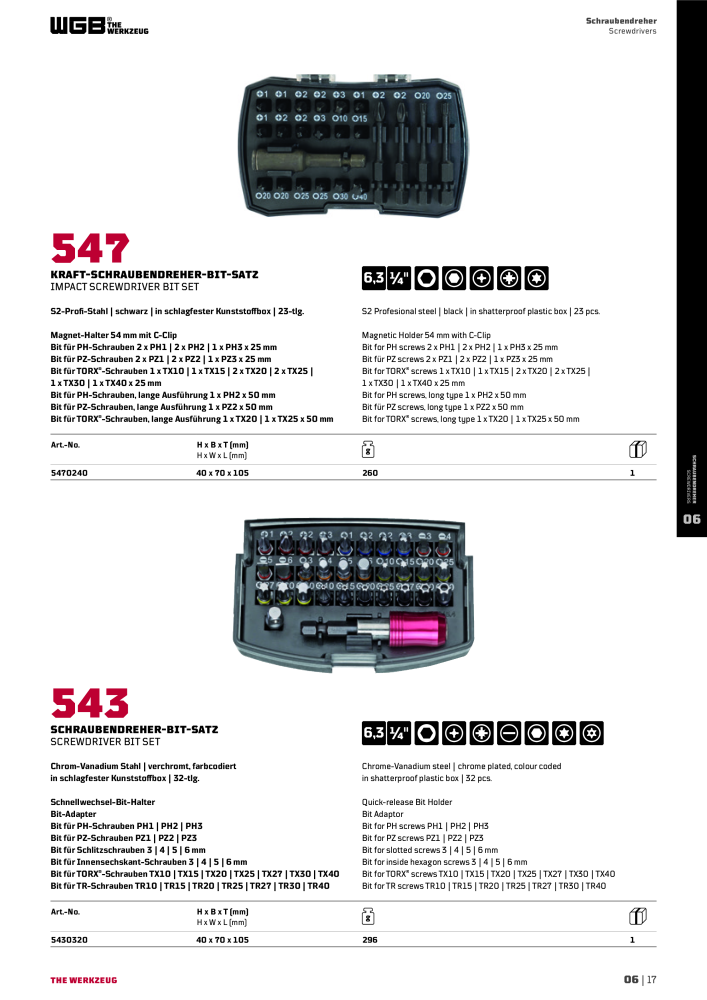 General catalog WGB tools 2019 NO.: 20517 - Page 245