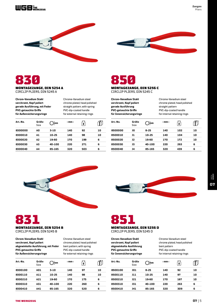 General catalog WGB tools 2019 NR.: 20517 - Side 251