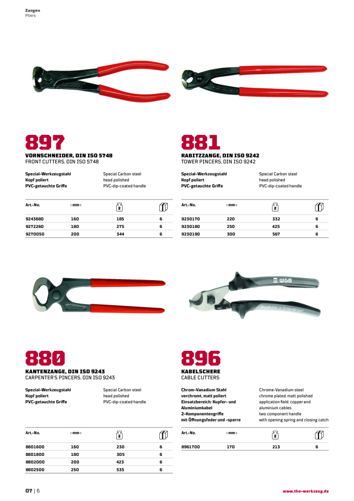 General catalog WGB tools 2019 Nb. : 20517 - Page 252