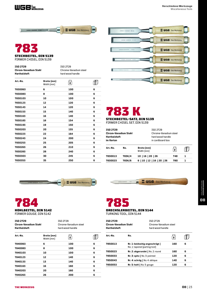 General catalog WGB tools 2019 Nº: 20517 - Página 281