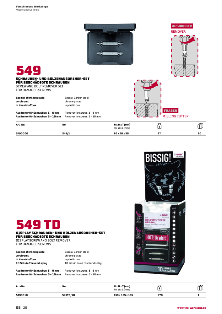 General catalog WGB tools 2019 Nº: 20517 - Página 284