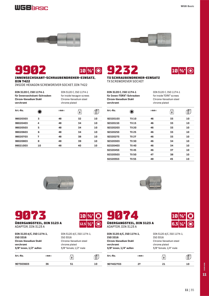 General catalog WGB tools 2019 NO.: 20517 - Page 343