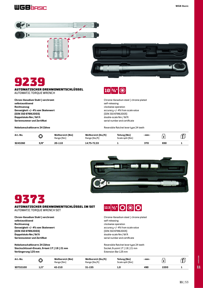 General catalog WGB tools 2019 NO.: 20517 - Page 361