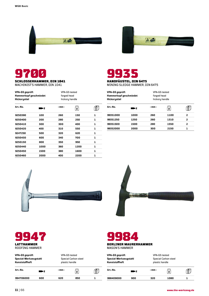 General catalog WGB tools 2019 NO.: 20517 - Page 374