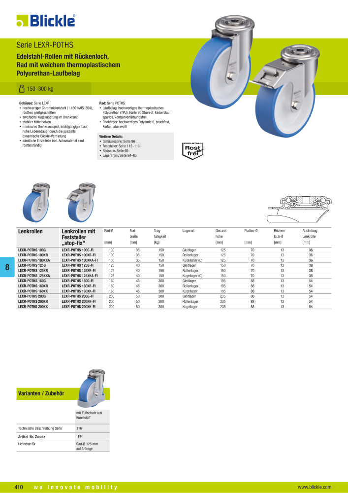 BLICKLE - Edelstahl-Rollen Nb. : 20526 - Page 24