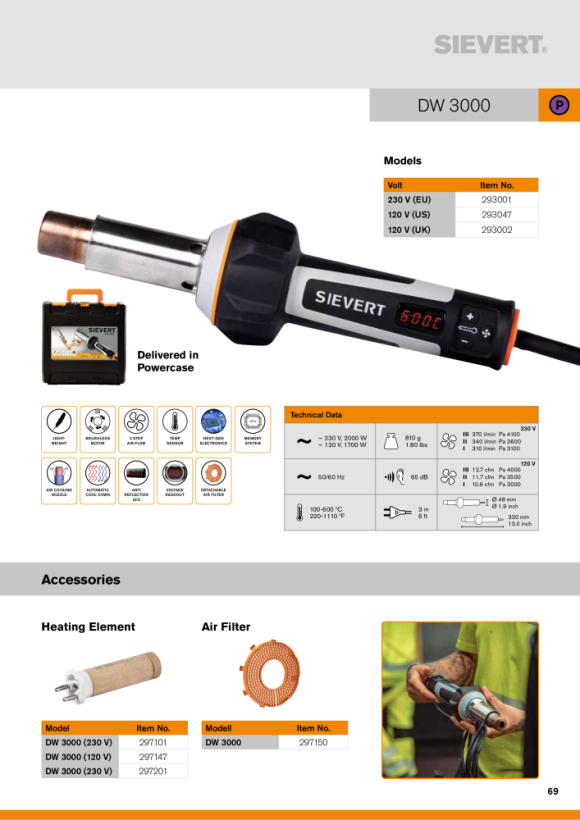 Sievert Heizelement für DW 2000 297201