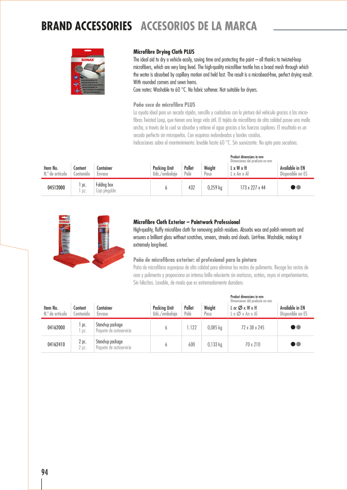 SONAX General Catalogue NR.: 20556 - Seite 91