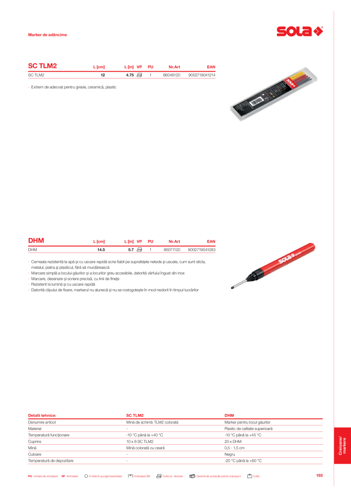 Catalogul principal de instrumente de măsurare SOLA NR.: 20563 - Strona 167