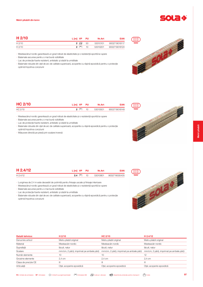 Catalogul principal de instrumente de măsurare SOLA Nº: 20563 - Página 99