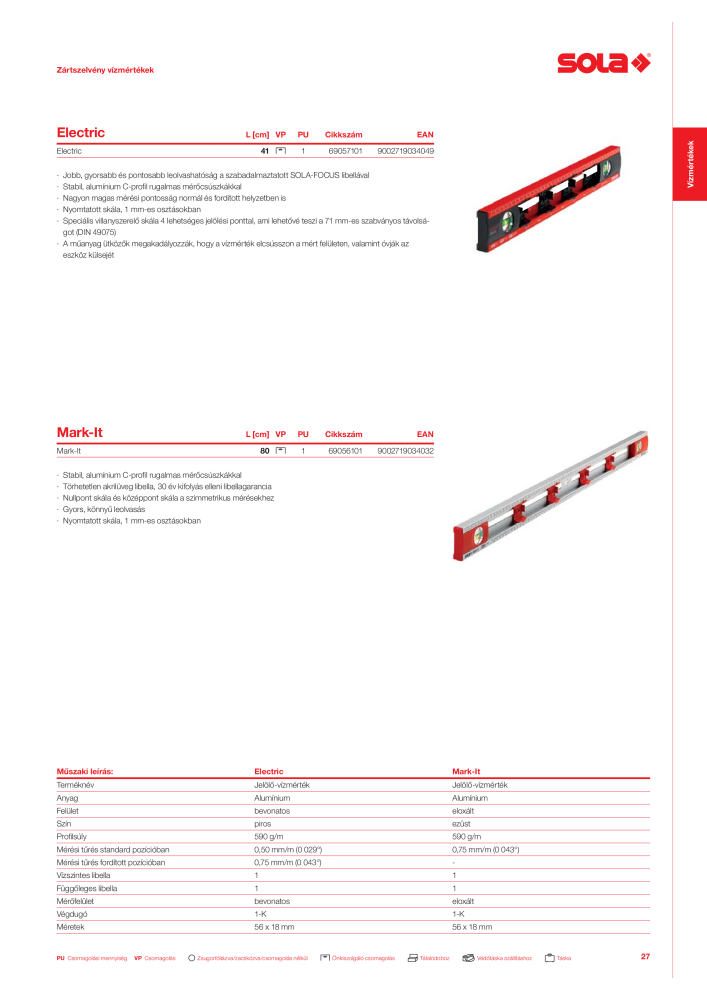 SOLA mérőeszközök főkatalógusa Nb. : 20568 - Page 29