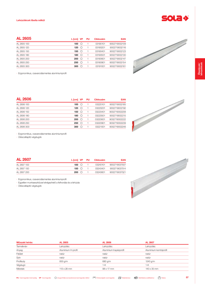 SOLA mérőeszközök főkatalógusa NO.: 20568 - Page 59