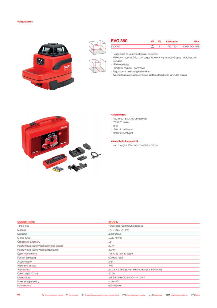 SOLA mérőeszközök főkatalógusa NR.: 20568 - Strona 70