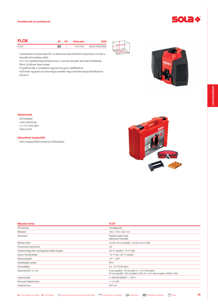 SOLA mérőeszközök főkatalógusa NR.: 20568 - Strona 71
