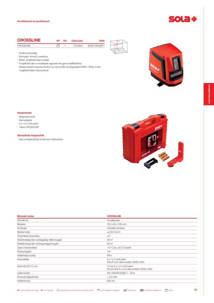 SOLA mérőeszközök főkatalógusa NO.: 20568 - Page 77