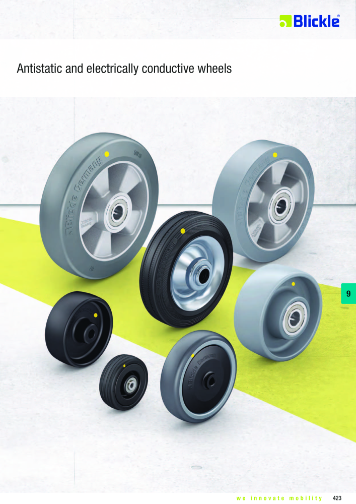 BLICKLE - Antistatic and electrically conductive wheels Nº: 20577