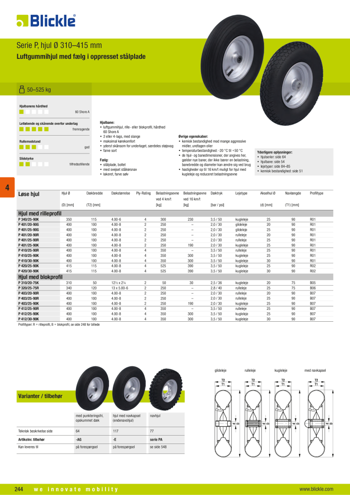 BLICKLE - Luftgummihjul og hjul med superelastiske massivgummibaner NR.: 20606 - Strona 5