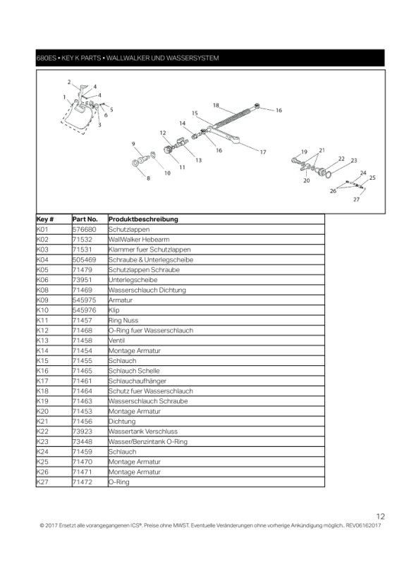 ICS WALLWALKER SIDE ARM SCREW, M5 X 18MM 507355