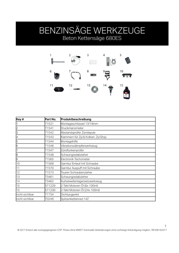 ICS MAIN BEARING DRIVER TOOL 73462