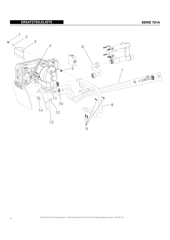 ICS FRONT HANDLE KIT, 701-A 576325