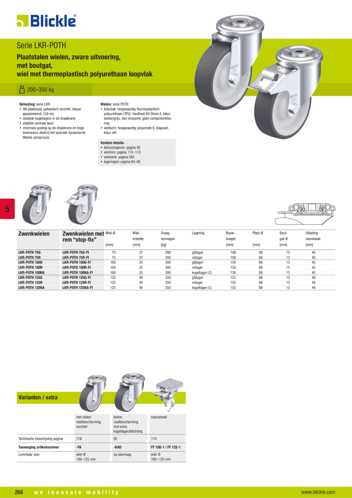 BLICKLE - Wielen met polyurethaan loopvlak NR.: 20693 - Seite 12