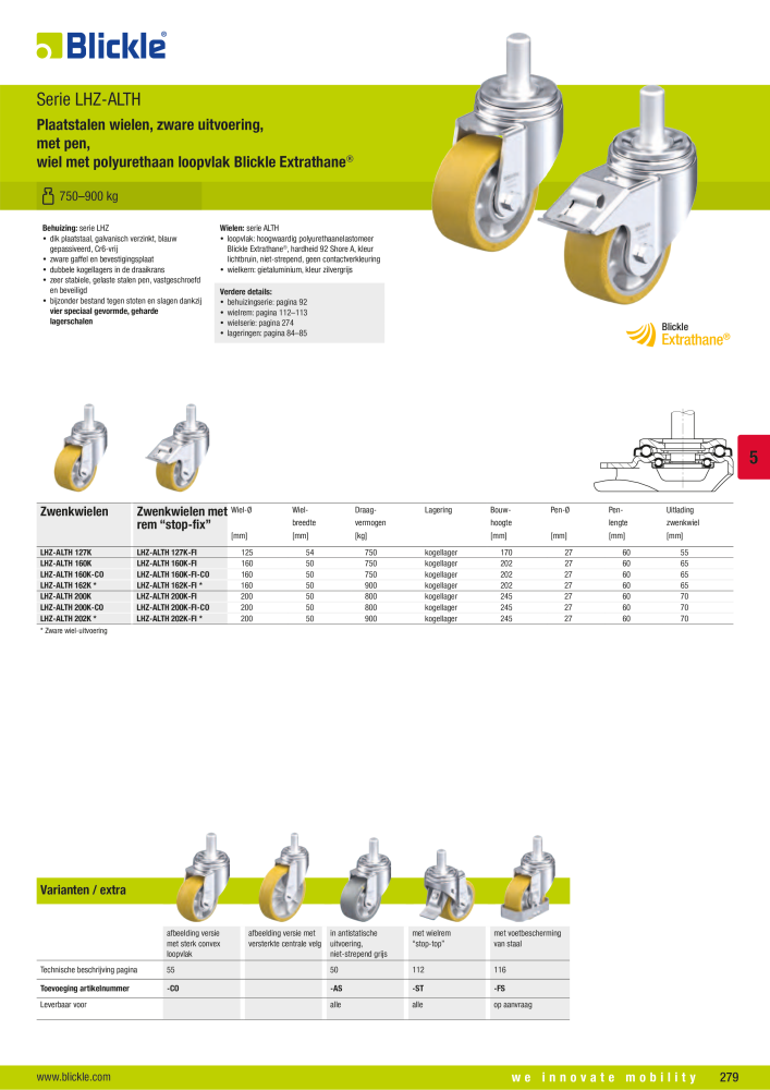 BLICKLE - Wielen met polyurethaan loopvlak Nb. : 20693 - Page 25