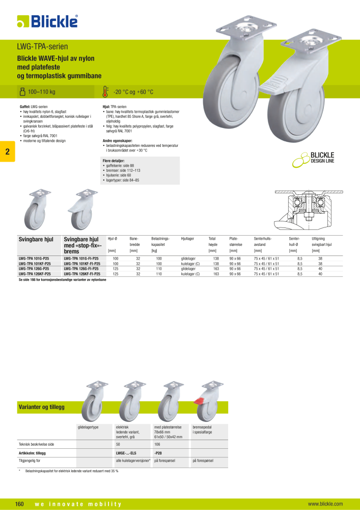 BLICKLE - Hjul av nylon NR.: 20706 - Seite 10