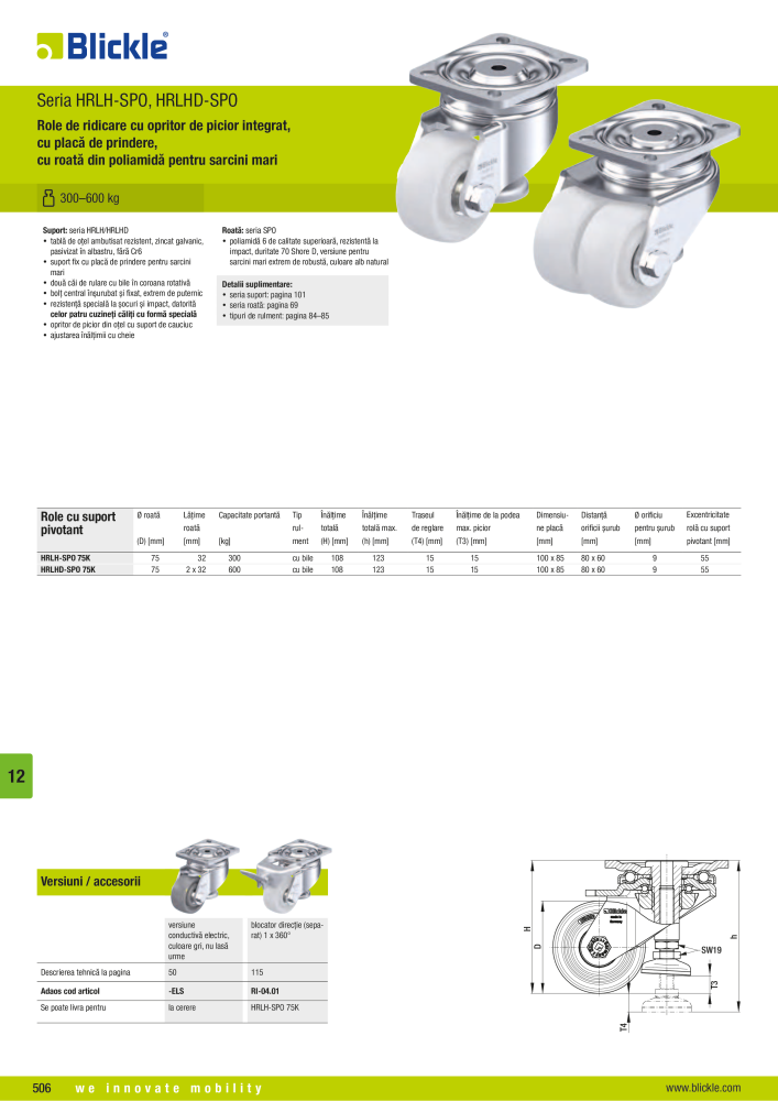 BLICKLE - Role compacte și de ridicare NO.: 20750 - Page 16