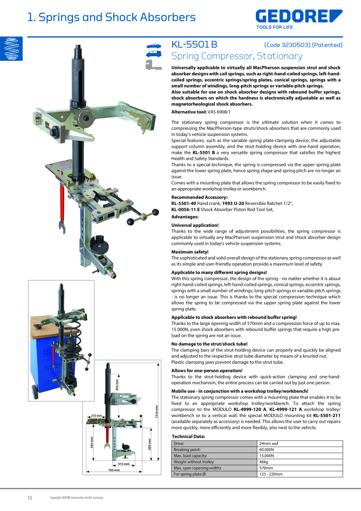 Gedore Specialty tools catalogue NR.: 20811 - Strona 10