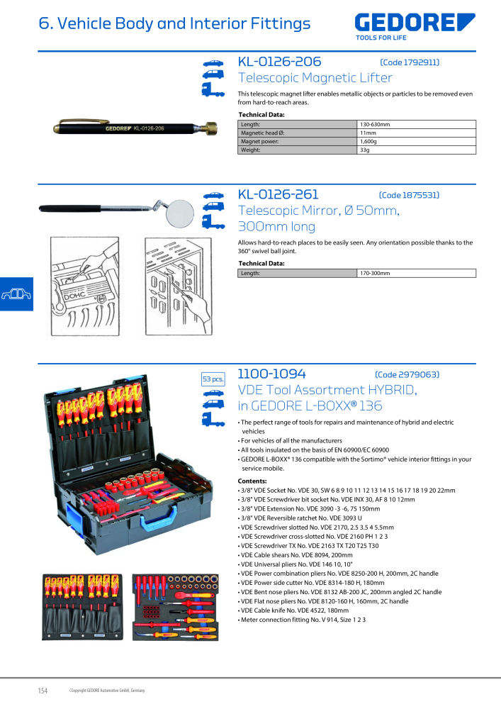 Gedore Specialty tools catalogue NR.: 20811 - Strona 154