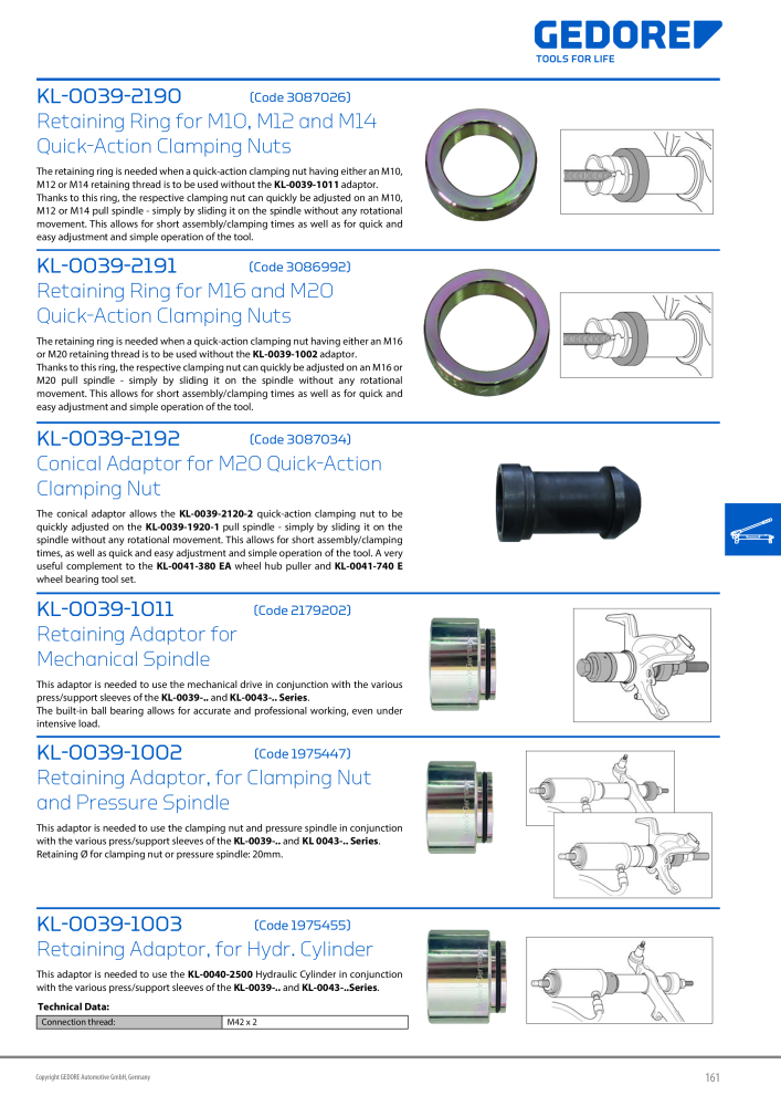 Gedore Specialty tools catalogue n.: 20811 - Pagina 161