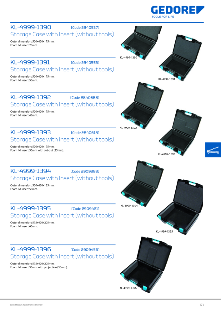 Gedore Specialty tools catalogue NEJ.: 20811 - Sida 173