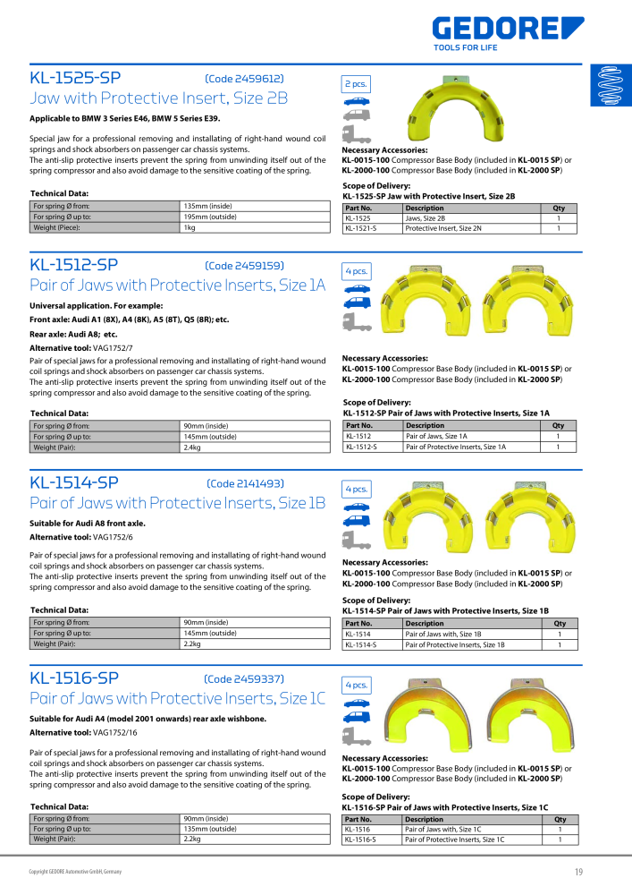 Gedore Specialty tools catalogue NO.: 20811 - Page 19