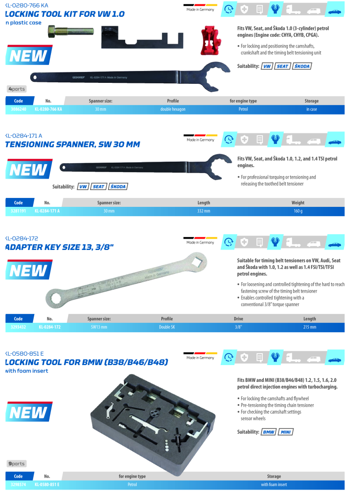 Gedore Specialty tools catalogue NO.: 20811 - Page 193