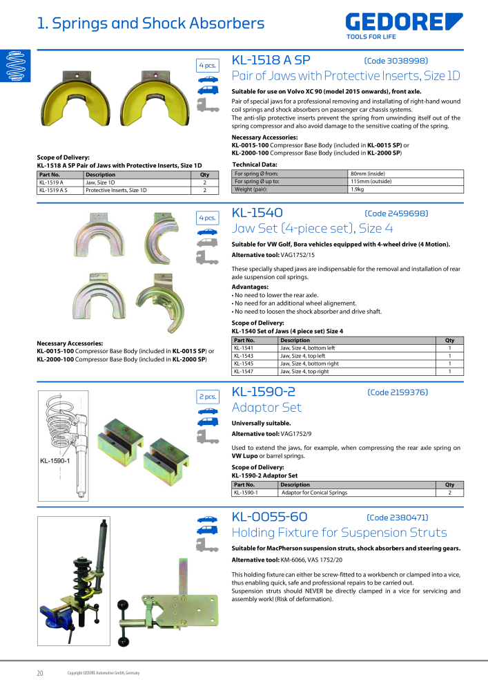 Gedore Specialty tools catalogue NO.: 20811 - Page 20