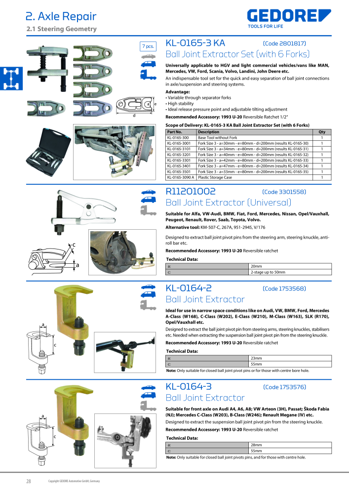 Gedore Specialty tools catalogue n.: 20811 - Pagina 28