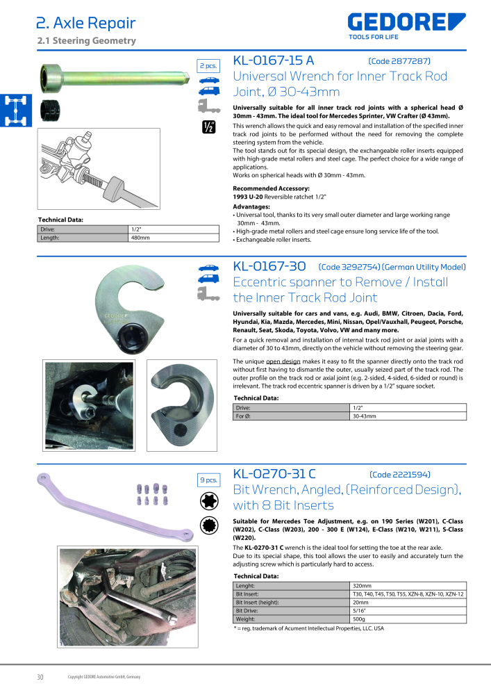 Gedore Specialty tools catalogue NO.: 20811 - Page 30