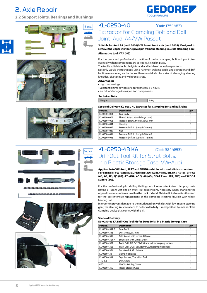 Gedore Specialty tools catalogue Nº: 20811 - Página 32