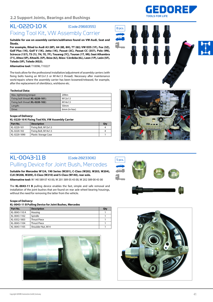 Gedore Specialty tools catalogue NR.: 20811 - Side 41