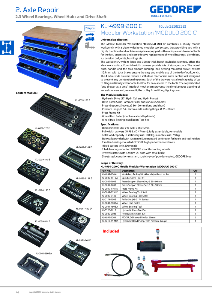 Gedore Specialty tools catalogue NO.: 20811 - Page 44