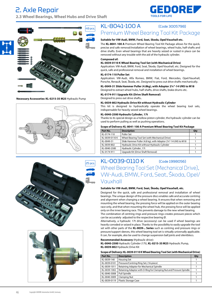 Gedore Specialty tools catalogue NR.: 20811 - Strona 46