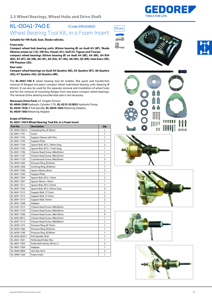 Gedore Specialty tools catalogue NO.: 20811 - Page 51