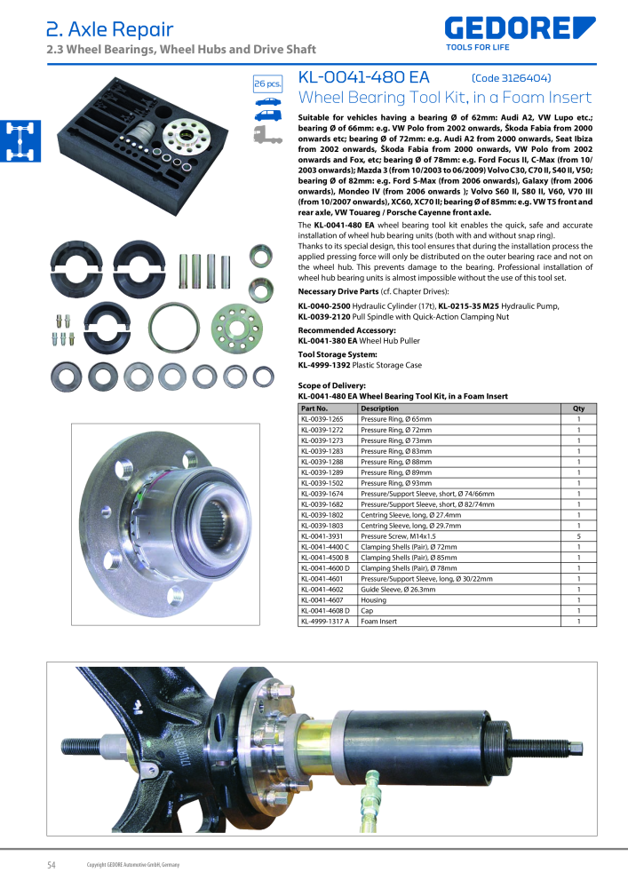 Gedore Specialty tools catalogue n.: 20811 - Pagina 54